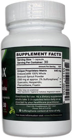 SulforaMAX (30 Cápsulas) - Sulforafano de Brócoli - Apoyo Inmunitario y Celular - Vegano, No OGM