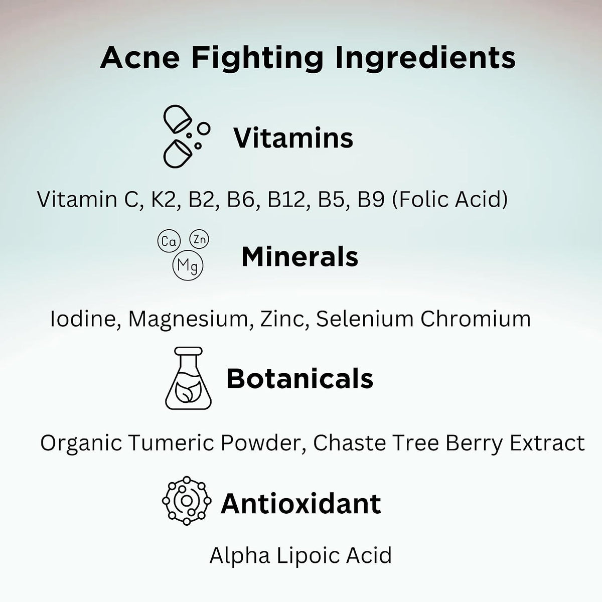 Clear Skin Acne Vitamin System | 20 – Vitamina B5 (ácido pantoténico): Ayuda a metabolizar los aceites de la piel, – Image 2