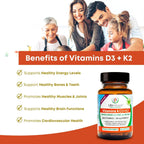 Life Infused Vitamina D3 + K2 con Zinc y Enzimas | 3000 UI D3, MK-7 K2 | 90 Cápsulas