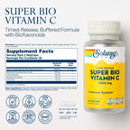 SOLARAY Super Bio Buffered Vitamin C 1000 mg - Cápsulas de Liberación Prolongada con Bioflavonoides