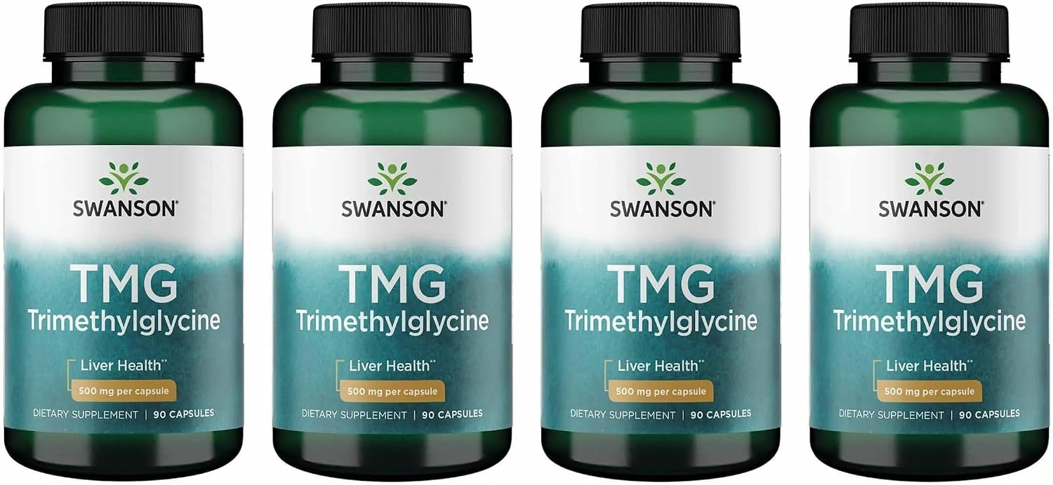 Swanson TMG Trimetilglicina - 500 mg, 90 Cápsulas (2 Pack)
