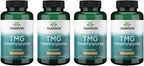Swanson TMG Trimetilglicina - 90 Cápsulas (500mg) - Pack de 4