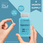 LongLifeNutri Huperzina A 200mcg - 180 Cápsulas Vegetarianas
