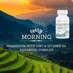 Kappa Nutrition Magnesio 4-en-1, 280mg Magnesio Elemental (Bisglicinato, Malato) + Zinc y Vitamina D3, 120 Cápsulas Veganas