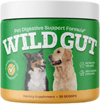 Wild Gut - Probiótico Natural para Perros y Gatos | 8 Cepas Probióticas | 3 Botes