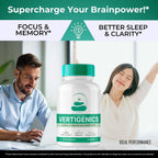 Vertigenics Brain Supplements for Memory and Focus Capsules (5 Pack)