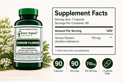 Yarrow Flower, 90 VCaps, Non-GMO, Gluten-Free, (Pack of 1) – Image 6