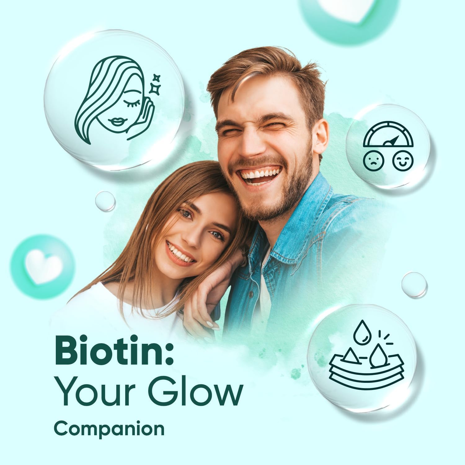 WeightWorld Biotina 5000mcg Gominolas con Vitaminas A, C, D3, E, B6, B9 y B12 + Minerales Clave | Cabello, Piel y Uñas | 120 Gominolas, 2 Meses