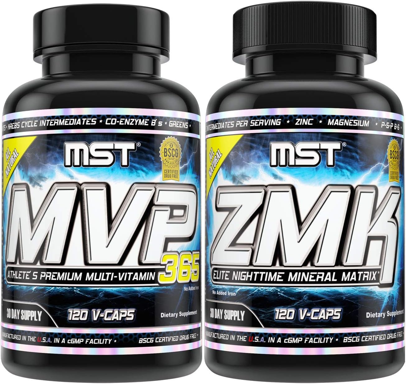MST Foundation Stack: ZMK Nighttime Multi-Mineral (120 cápsulas) + MVP-365 Multivitamínico Premium (120 cápsulas)