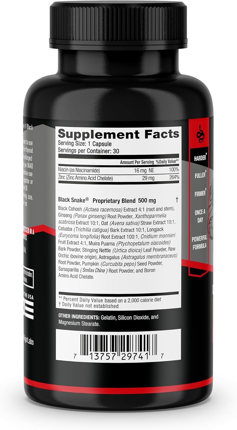 Vigor Labs Black Snake – Male Performance Capsules (30 Capsules)
