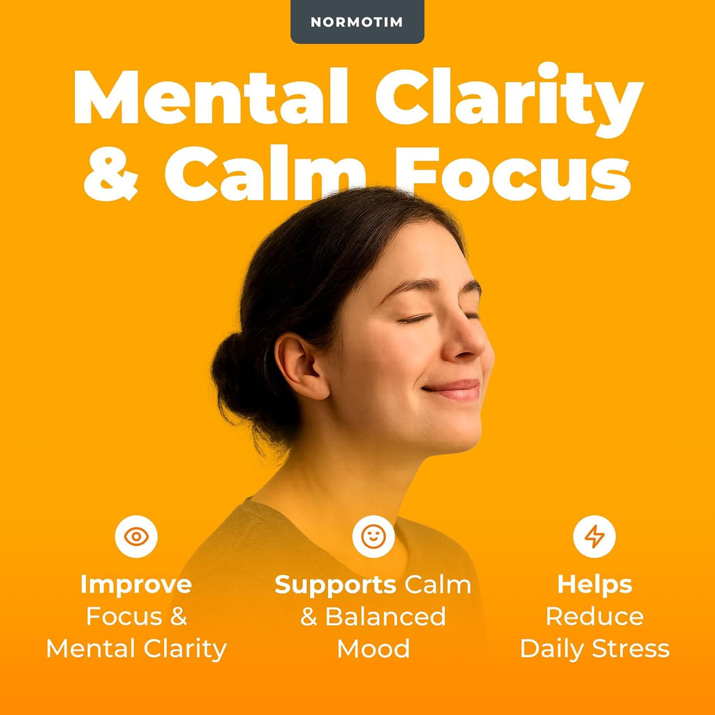 NORMOTIM Calm & Focus Support – Lithium Ascorbato 5mg con Vitaminas C, B1 y B6 – 60 Comprimidos de Disolución Rápida
