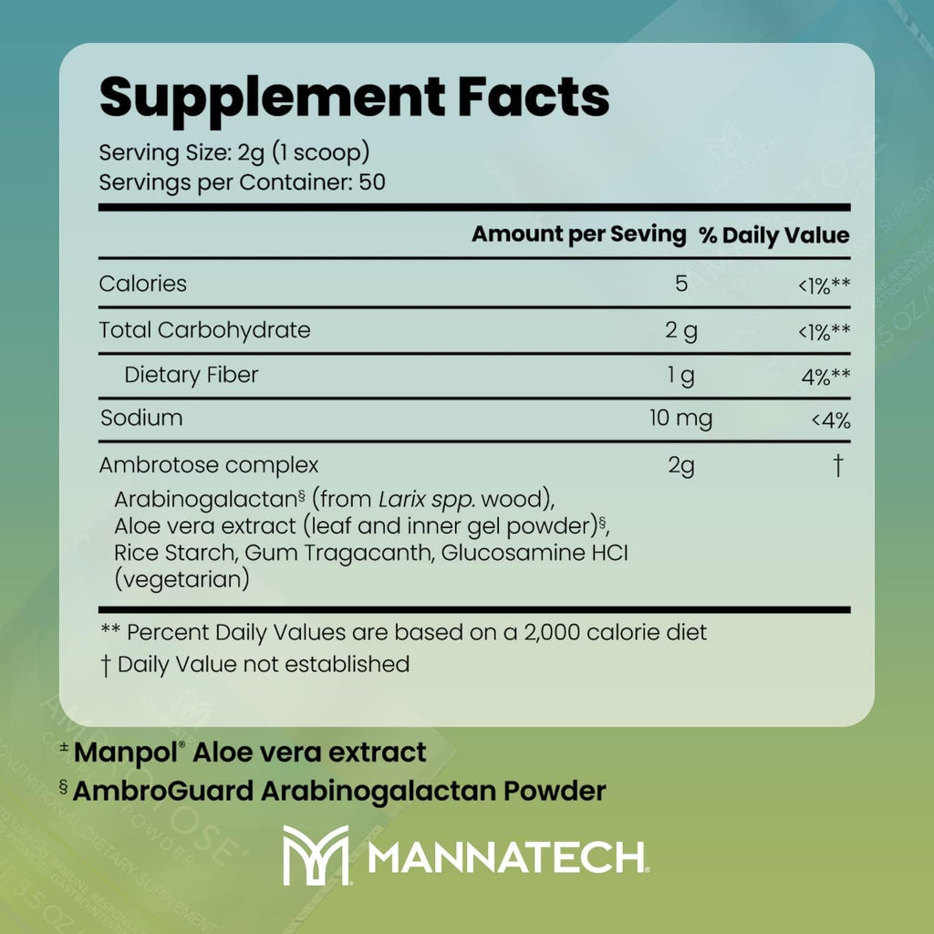 Mannatech Ambrotose Complex - Immune Support Supplement with Aloe Vera, 25 Days