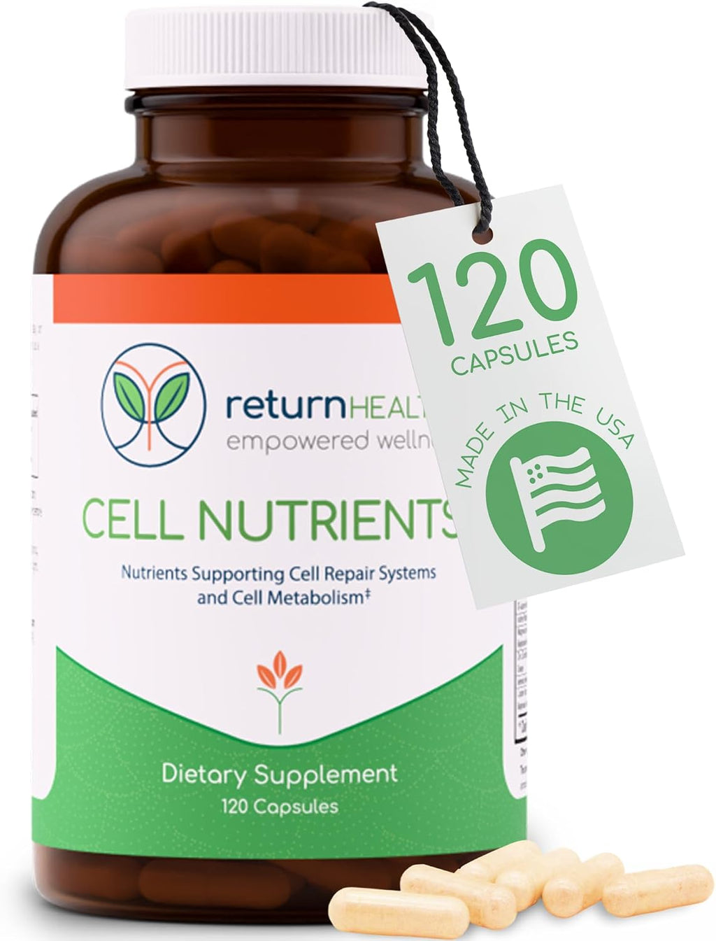 Cell Nutrients – Suplemento Mitocondrial para Reparación Celular, 120 Cápsulas