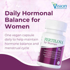 Fertilova - Complemento de Fertilidad para Mujer | 2 Meses de Suministro | 60 Cápsulas Veganas