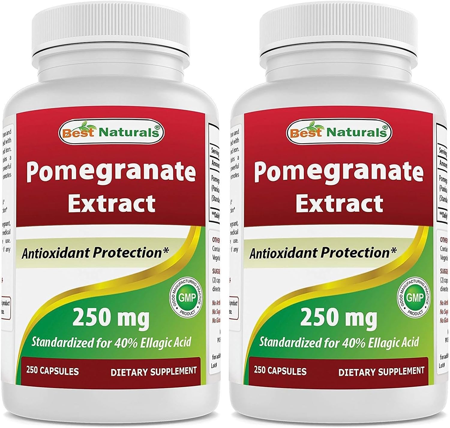 Best Naturals Extracto de Granada 250 mg 250 Cápsulas