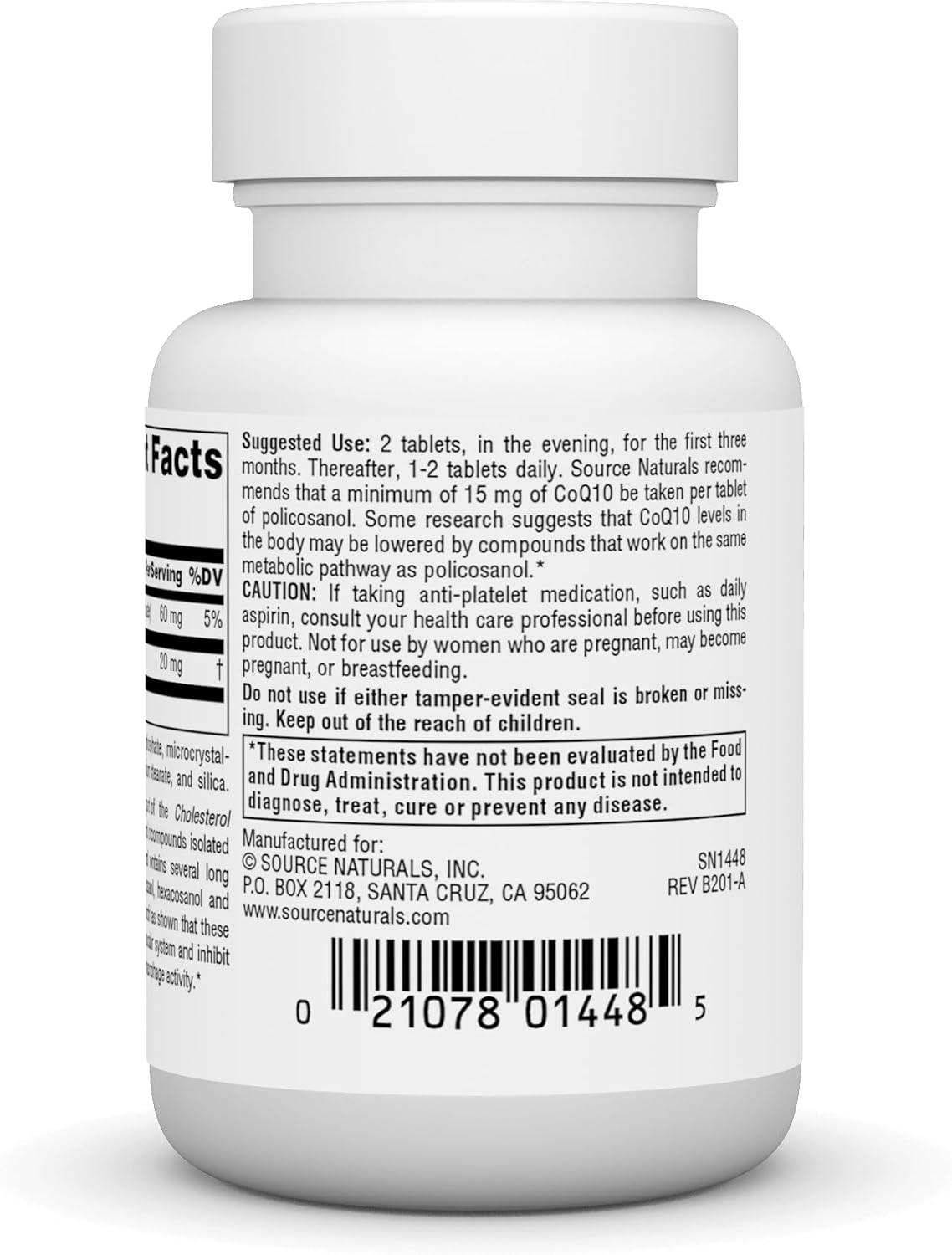 Source Naturals Policosanol 10 mg - 60 Comprimidos