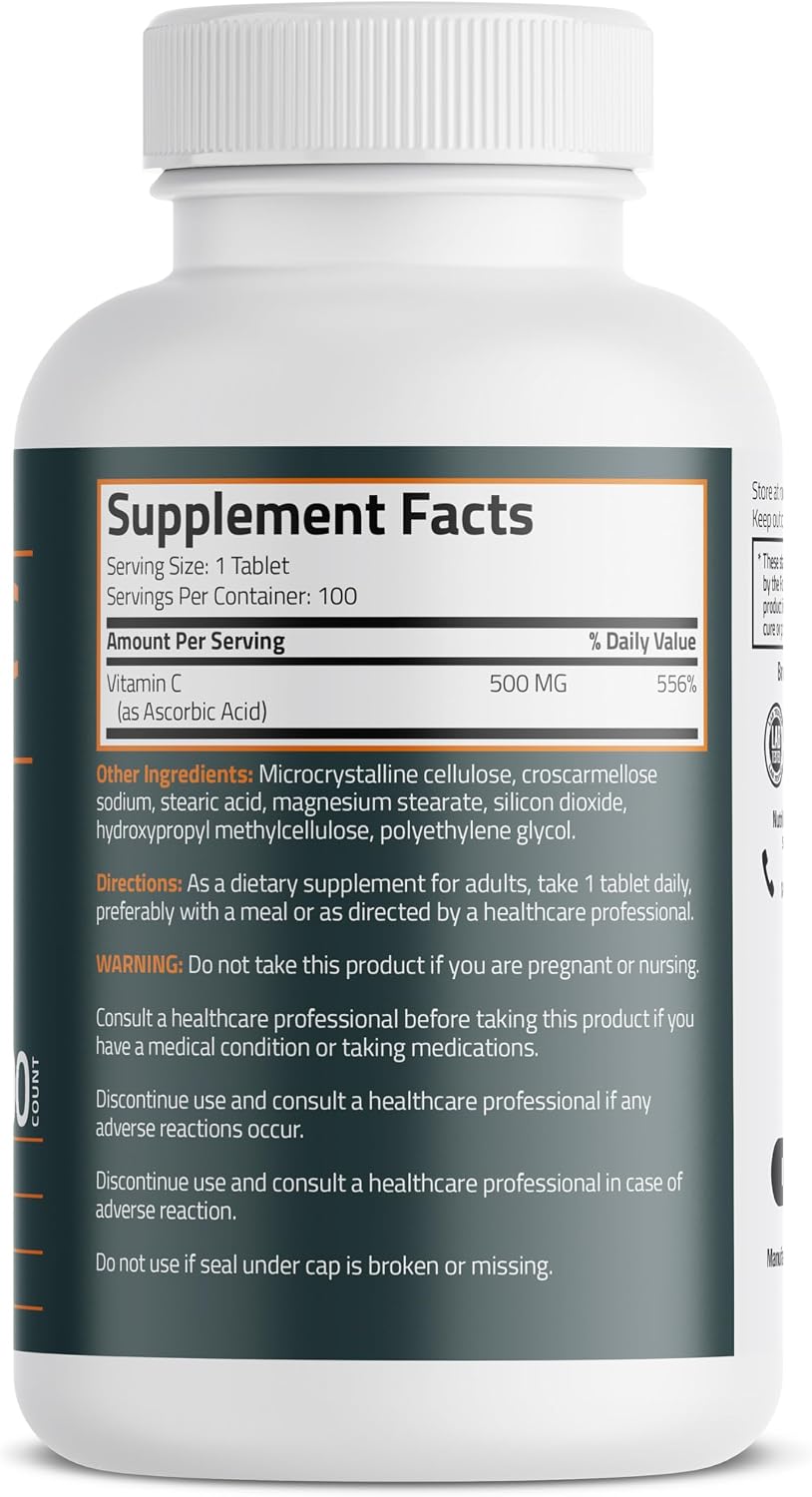Bronson Vitamina C 500 mg - 100 Comprimidos Vegetarianos