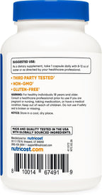 Nutricost Ácido Pantoténico (Vitamina B5) 500mg, 120 Cápsulas
