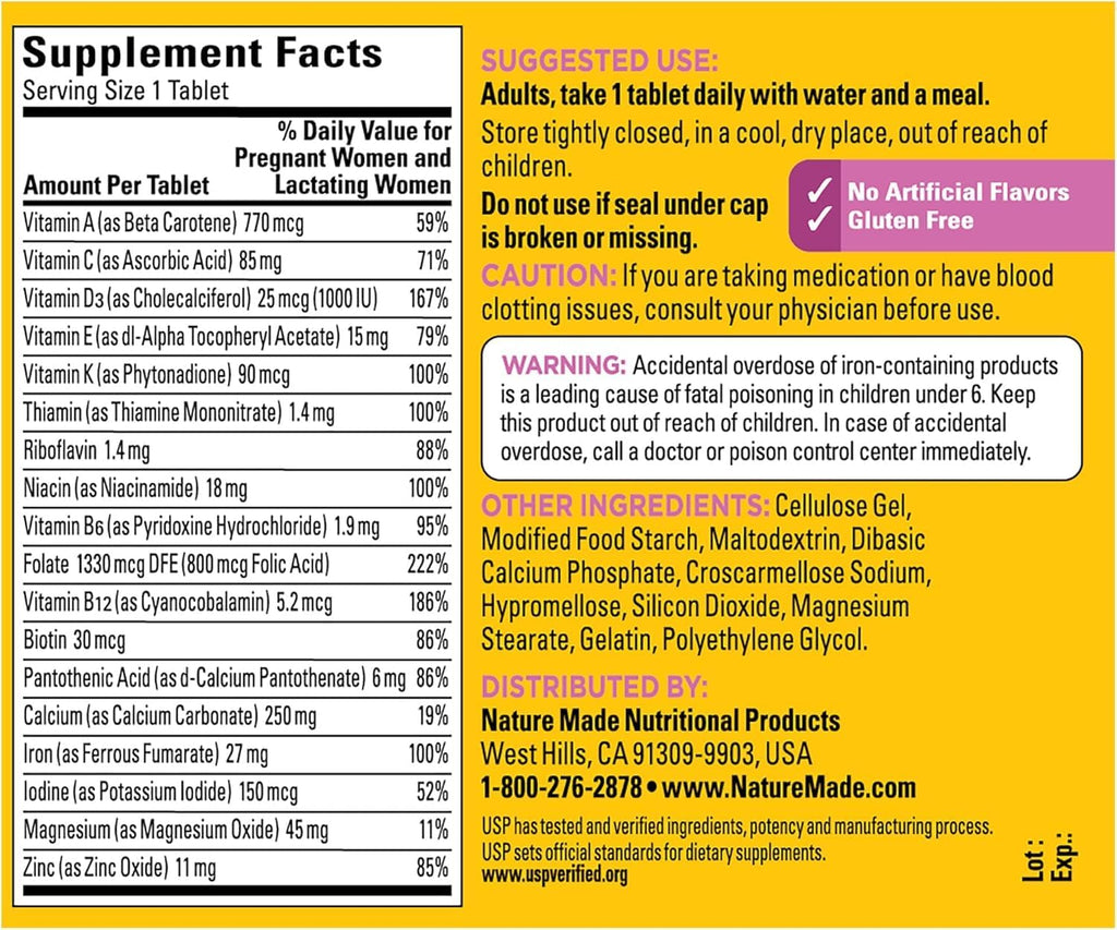 Nature Made Multi Prenatal, 90 Comprimidos