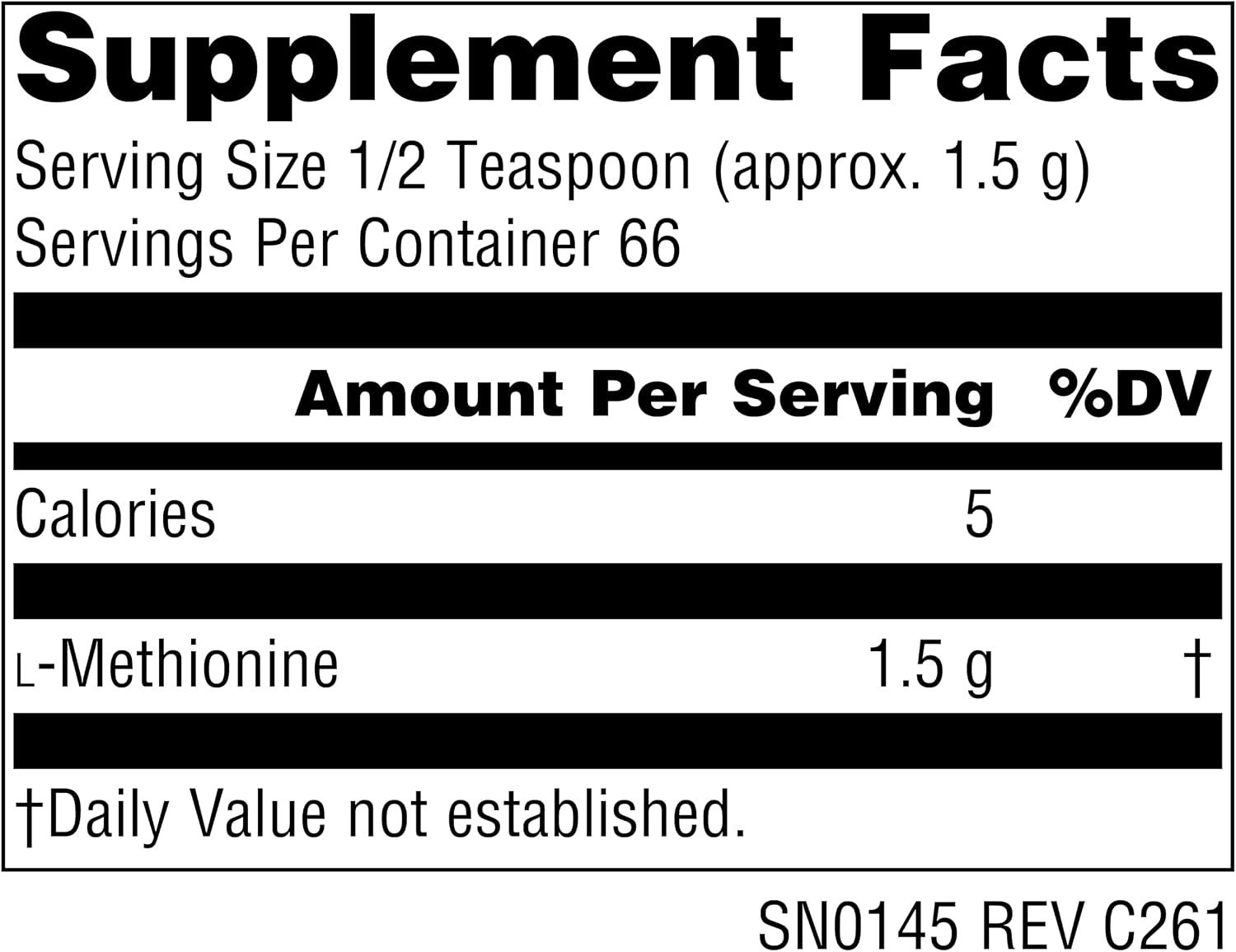Source Naturals L-Metionina en Polvo - Aminoácido Esencial - 100 g