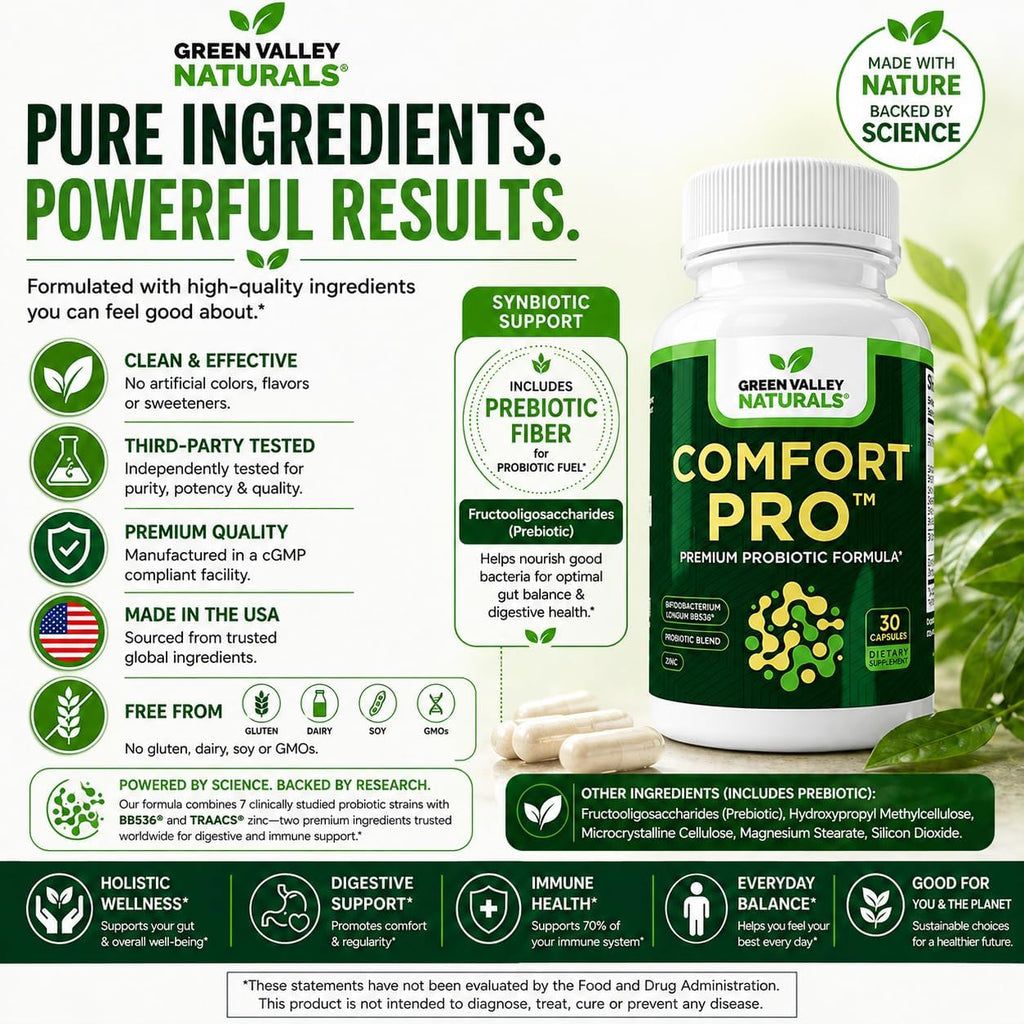 ComfortPro™ Probióticos Diarios para la Salud Digestiva con Zinc