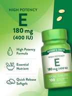 Nature's Truth Vitamina E 400 IU (180 mg) - 100 Cápsulas Blandas