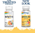 Solaray Methyl B-12 2500 mcg - Peach Mango Flavor Sublingual Tablets - 60 Count