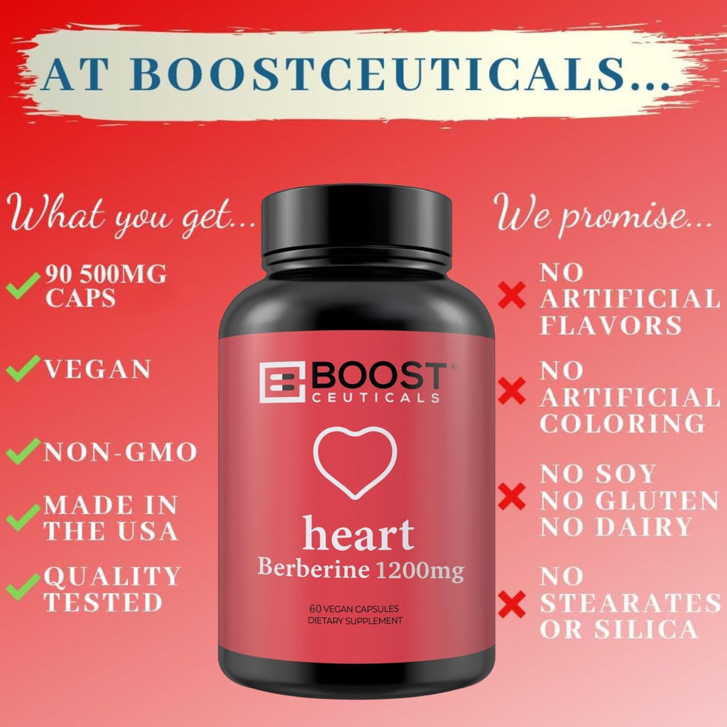BoostCeuticals Berberina 1200mg (2 x 600mg) - Cápsulas Veganas de Berberina HCl - 60 Cápsulas