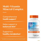 Doctor's Best Multi-Vitamin & Mineral Complex - Daily Vegan Multivitamin for Women & Men, Vitamins A, C, D3, E, K2, Riboflavin & Niacin, Adult Supplement, Non-GMO - 90 Veggie Capsules