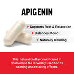 Force Factor Apigenin 50 mg, 60 cápsulas – Suplemento para la relajación y el estrés