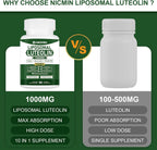 NICMIN 1000mg Luteolina Liposomal, Máxima Absorción, 60 Cápsulas