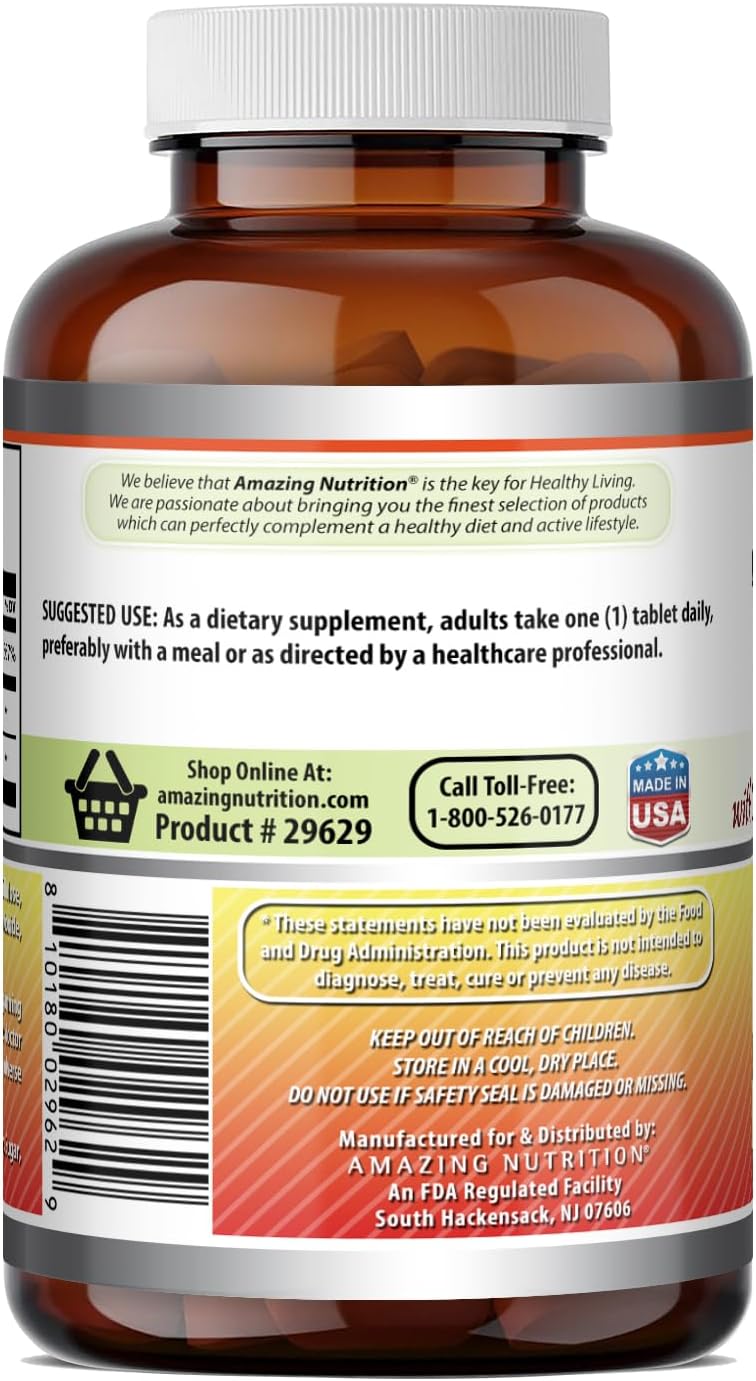 Amazing Formulas Vitamina C con Escaramujo y Bioflavonoides Cítricos | 240 Comprimidos | No Transgénico | Sin Gluten