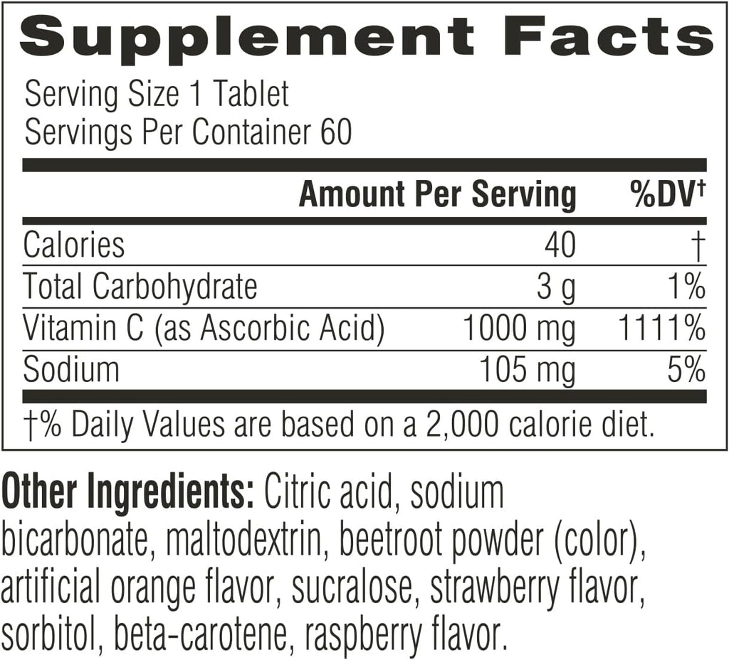 Swisse Vitamina C 1000mg Efervescente - 60 Tabletas