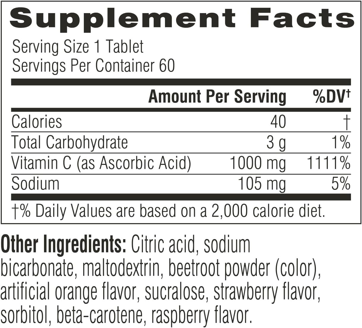Swisse Vitamina C 1000mg Efervescente - 60 Tabletas
