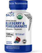 Nutri Organic Blueberry Pomegranate Supplement 1300mg - 60 Cápsulas