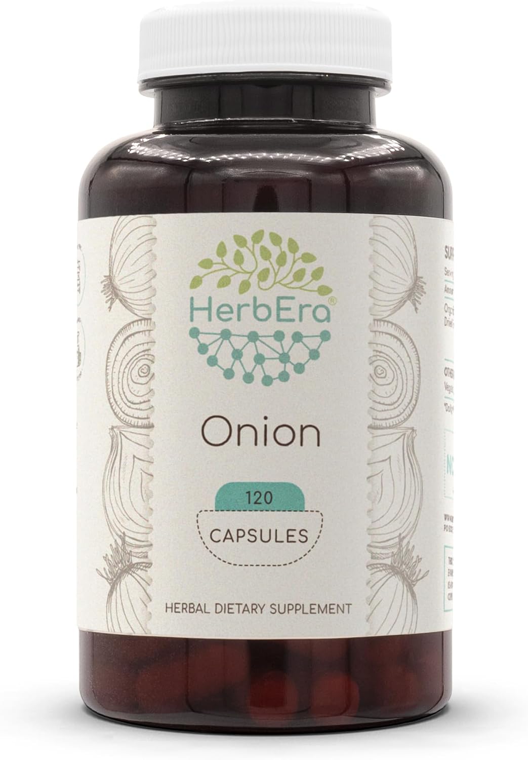 Cebolla (Allium Cepa) 500 mg, 120 Cápsulas - HerbEra