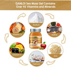 Seamoss Raw Gel con Irish Sea Moss - Suplemento de Musgo Marino - 524g (Sabor Manzana Canela)