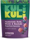 Kuli Kuli Super Gummies - Suplemento para la piel con baobab, saúco y biotina - 60 gominolas veganas, sin gluten