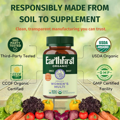 EarthFirst Organic Women’s Multi Once Daily – Hierro: contribuye a la formación normal de glóbulos rojos y al – Image 6
