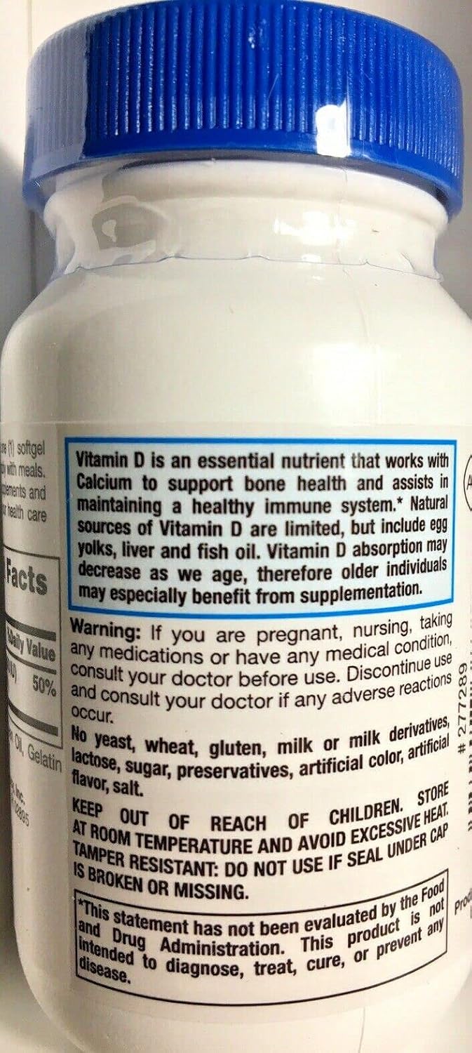 Vitamina D3 400IU (100 Cápsulas Blandas)