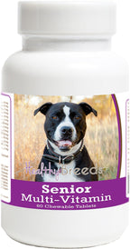 Healthy Breeds Comprimidos Multivitamínicos para Perros Senior Pit Bull 60 unidades