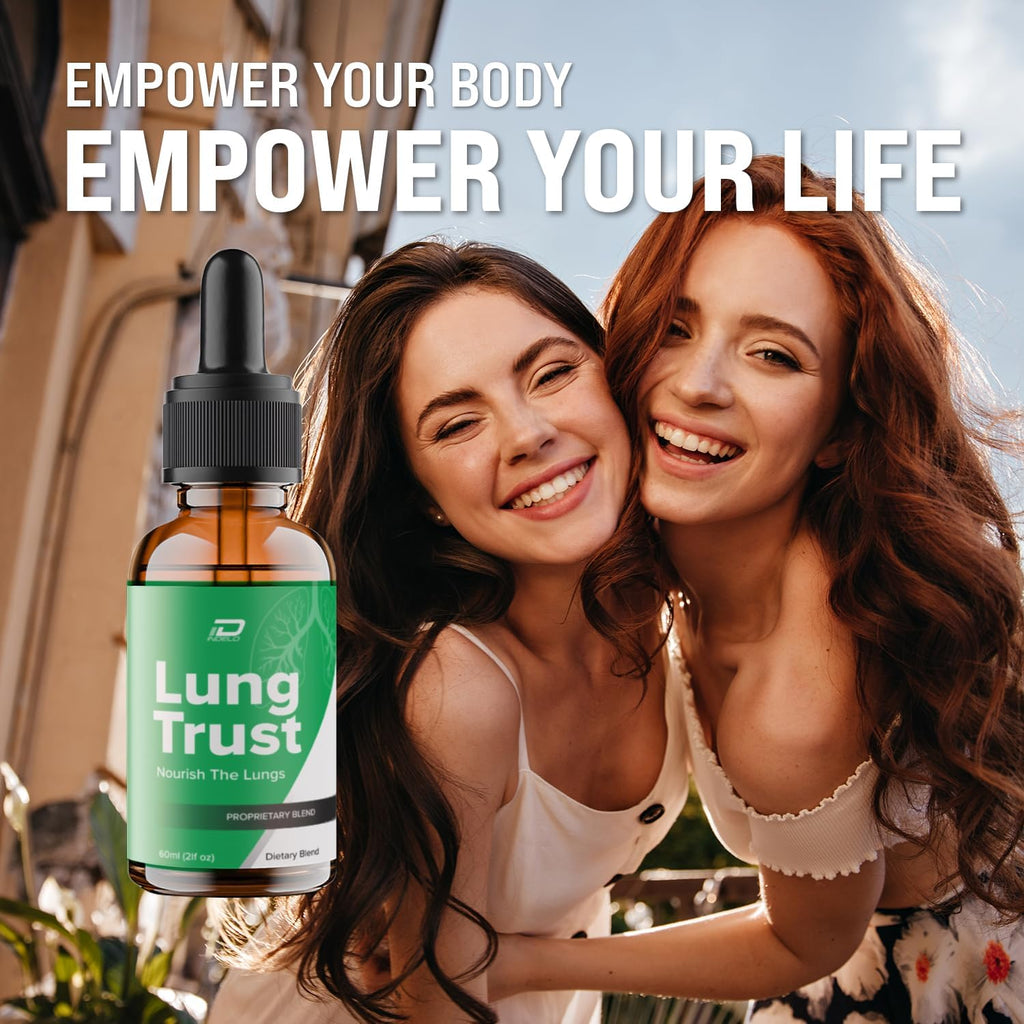 Lung Trust Liquid Supplement – Gotas Herbal, 3 Pack (3 Meses de Suministro)