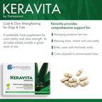 Dermoscent Keravita® Suplemento Alimenticio para la Piel y el Pelaje de Perros y Gatos - 30 Comprimidos Sabor a Pollo