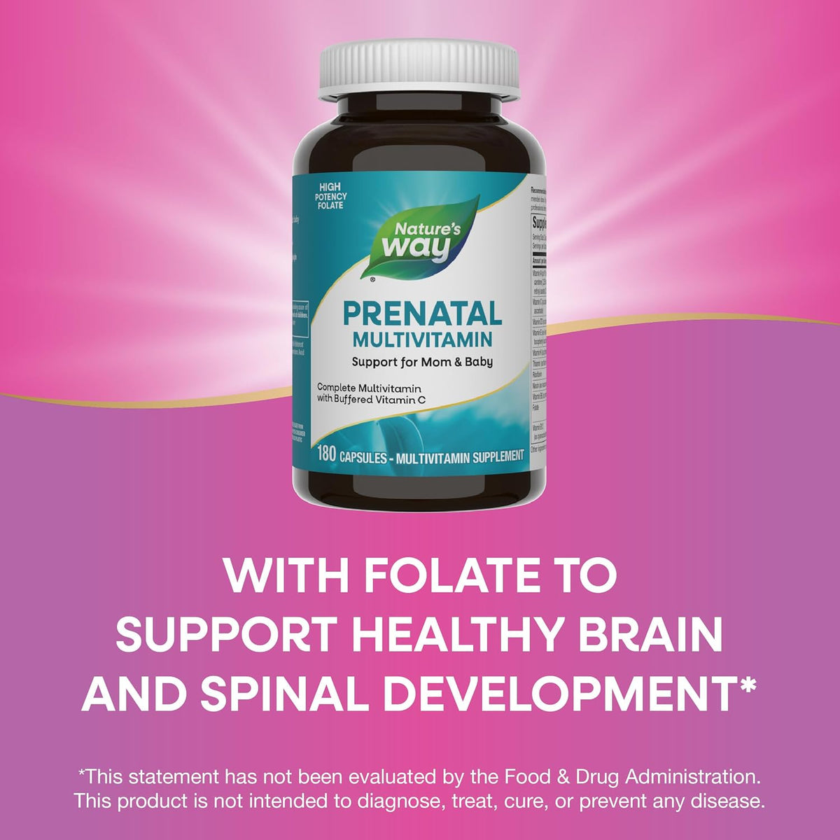 Nature's Way Multivitamínico Prenatal con – Minerales como hierro, zinc y yodo: El hierro contribuye a la – Image 4