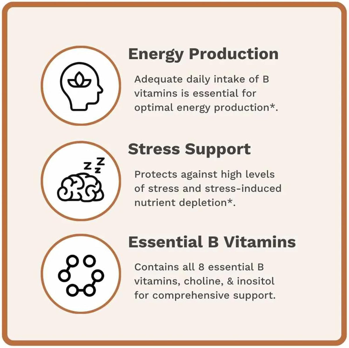 Utzy Naturals Complejo B | Vitaminas B Esenciales con Colina e Inositol | 60 Cápsulas – Image 4