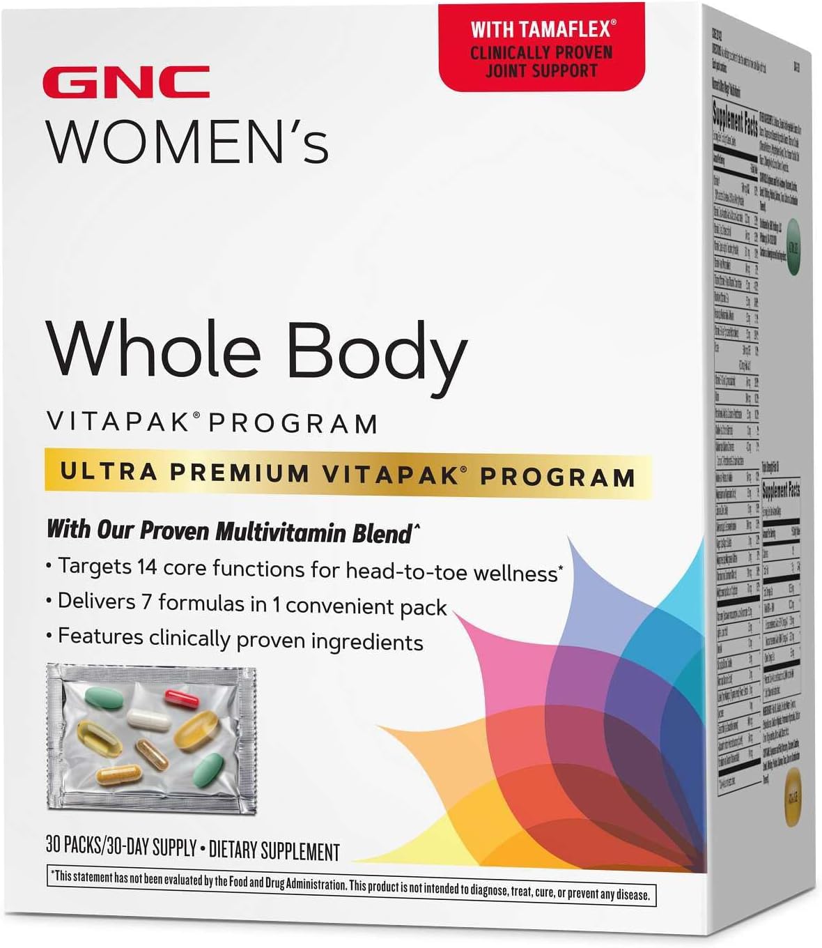 GNC Whole Body Vitapak Program, Ultra Premium, Proven Multivitamin Blend, 7 in 1 Formula, 30 Servings
