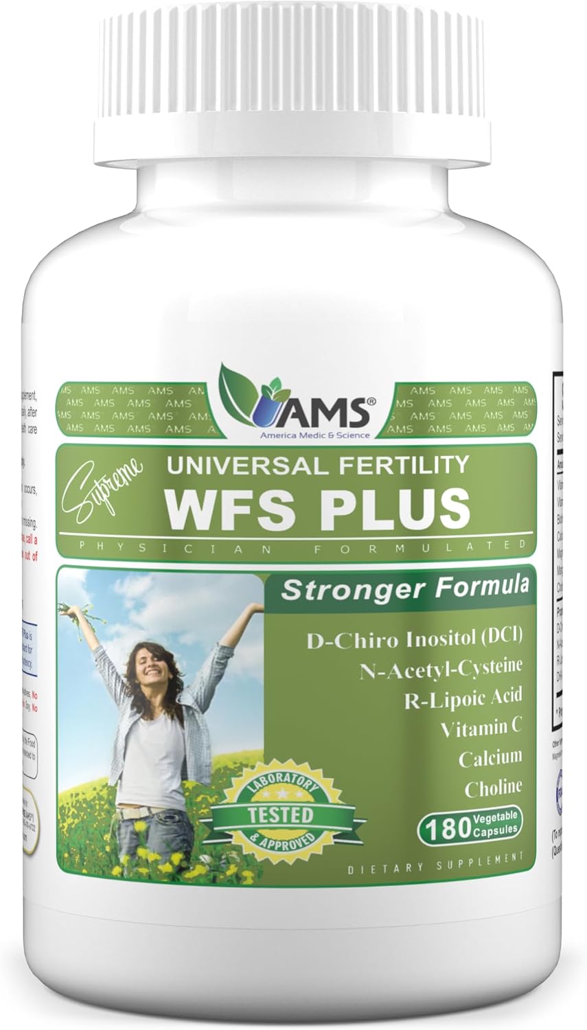 WFS Plus Fertility - Suplemento de Fertilidad para Mujeres con D-Chiro Inositol y DHA (90 Cápsulas)