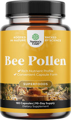 Polen de Abeja 180 Cápsulas - 1000 mg por Ración - Sin Gluten y Vegetariano