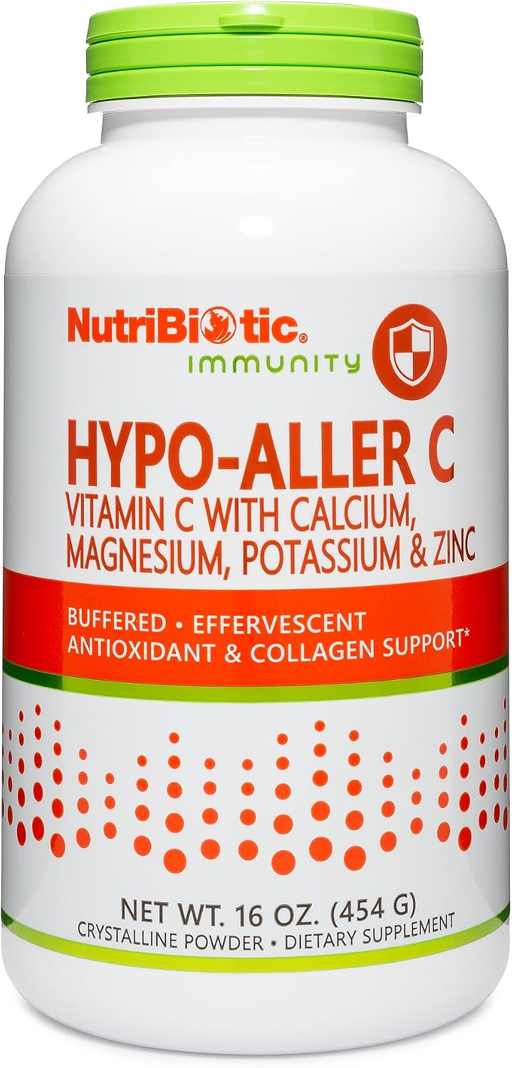 NutriBiotic Hypo-Aller C - Polvo de Vitamina C con Minerales, 454 g