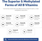 BioActive Vitamin B Complex - Complejo B Metilado con Metilfolato y 3 Formas de B12 - Triquetra Health